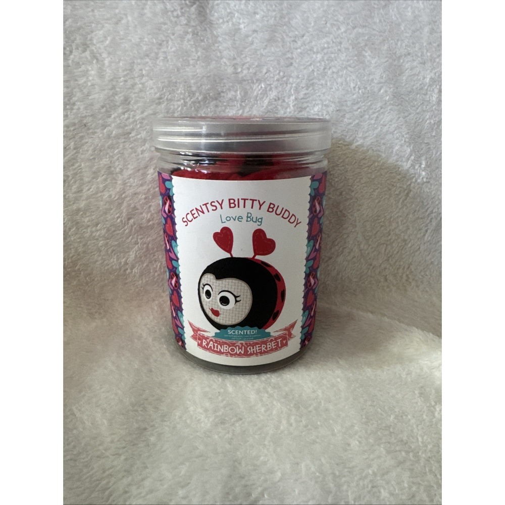 Scentsy Bitty Buddy Love Bug Scented Plush Rainbow‎ Sherbet Toy